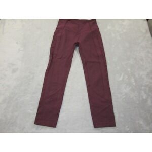 Lululemon Pants Womens Medium Burgundy High Rise Pocket Leggings Yoga Athletic‎